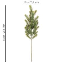 položky Umelý jedľový konár, ozdobný konár, umelý ako vianočná dekorácia, 65 cm, 3 kusy