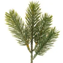 položky Umelá zelená jedľová vetvička na zimnú dekoráciu, 25 cm, 24 kusov