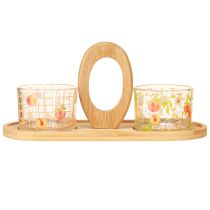 položky Tapas set motív broskyňová dekorácia na stôl letná 23×9×10,5cm