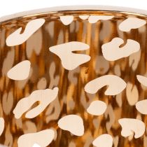 Článok Sklenený držiak na čajové sviečky s leopardím vzorom, 12 cm