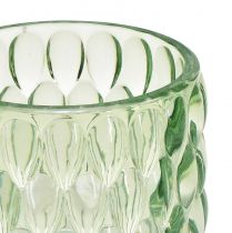 položky Sklo na čajovú sviečku zelený lampáš tónované sklo Ø9,5cm V9cm 2ks
