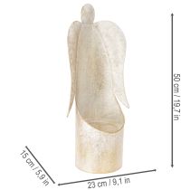 Článok Svietnik v tvare figúrky anjela, zlatý, na dekoráciu stola, 50 cm