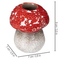 položky Dekoratívna huba, muchotrávka, držiak na čajové sviečky ako dekorácia na stôl, 9 cm