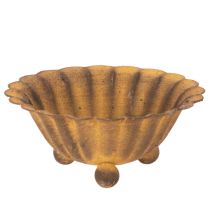 položky Vintage držiak na čajové sviečky, malá miska, hrdzavý kov, Ø10cm, V4,5cm
