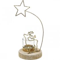 položky Kovový držiak na čajovú sviečku soba a vianočná hviezda Ø10cm V24cm