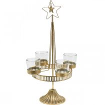 položky Svietnik na čajové sviečky štyri poháre Star Christmas Gold Ø20cm H38,5cm