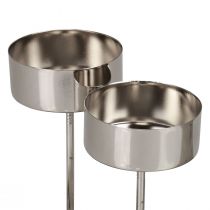 položky Svietnik na čajovú sviečku na nalepenie adventného venca strieborný Ø4cm 8 ks