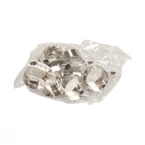 položky Svietnik na čajovú sviečku na nalepenie adventného venca strieborný Ø4cm 8 ks