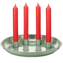 položky Adventný veniec so štyrmi svietnikmi, zelený, 24 cm