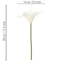 položky Umelé kvety bielej tigrovanej ľalie do vázy a aranžmánov, kytica 29 cm, 6 kusov