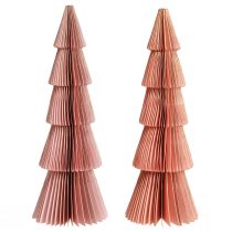 položky Dekorácia na stôl vianočný stromček medovníkový papier Apricot Gold H30cm 2 ks