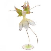 položky Stolová dekorácia jarná kvetina škriatok rozprávková kovová dekorácia 25x10x37,5cm