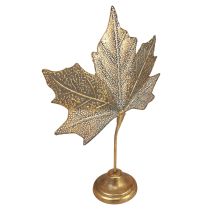 položky Dekorácia na stôl jesenná dekorácia javorový list zlatý antik 58cm × 39cm