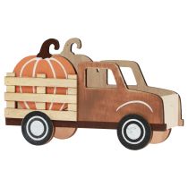 položky Stolová dekorácia jesenná tekvicová dekorácia dodávkové auto drevo 20×7,5×12,5cm