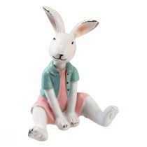 položky Stolová dekorácia veľkonočný zajačik biely modrý ružový 8,5cm 4ks