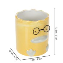 položky Valcovitá dekoratívna keramická váza v tvare kačky pre štýlový domov, 13 cm, 2 kusy