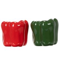 položky Keramický kvetináč Paprika do modernej kuchyne, vhodný do akéhokoľvek interiéru, 13 cm, 2 kusy