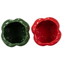 položky Keramický kvetináč Paprika do modernej kuchyne, vhodný do akéhokoľvek interiéru, 13 cm, 2 kusy