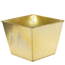 Článok Kovový kvetináč s trblietavým motívom jedle, 18 cm