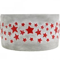 položky Adventná miska na rastliny, kvetináč s hviezdičkami, betónová dekorácia Ø20cm V11cm