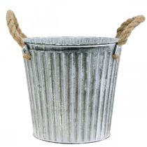 položky Ozdobný črepník na sadenie, kovový črepník s rúčkami, kovová dekorácia Shabby Chic Ø21,5cm