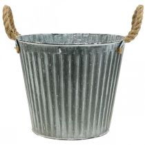 položky Kvetináč, ozdobný črepník s rúčkami, kovový črepník na sadenie Ø25,5cm