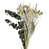 položky Kytica sušených kvetov bodliak eukalyptus sušené striebro 64cm