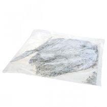 položky Dekoratívny materiál z bielych palmových vlákien, sušené rastliny, 250 g