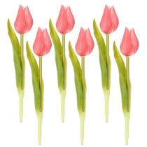 položky Vysokokvalitný tulipánový kvet ako realistická replika do stolových váz, 21 cm, 6 kusov