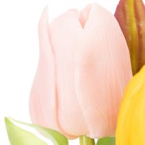 položky Umelé tulipány, rustikálna jarná dekorácia do akejkoľvek vázy na stôl, 30 cm, 7 kusov