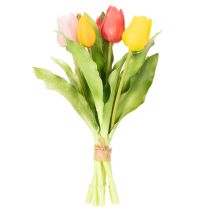 položky Umelé tulipány, rustikálna jarná dekorácia do akejkoľvek vázy na stôl, 30 cm, 7 kusov