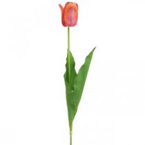 položky Tulipán umelý kvet červený, oranžový Umelý jarný kvet V67cm
