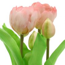 položky Umelé kvety v kvetináči Umelé tulipány ružovo žlté 22,5 cm