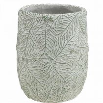 položky Kvetináč keramický zelená biela sivá borovicové konáre Ø12cm V17,5cm