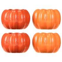 položky Keramický kvetináč s tekvicou oranžový Ø9,5 cm V6,5 cm 4 ks