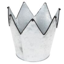 položky Kovový ozdobný kvetináč, zinok, koruna, Ø21,5/19,5/17 cm, sada 3 kusov