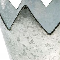 položky Kvetinová korunka kovová dekorácia zinok Ø21,5/19,5/17cm sada 3 ks