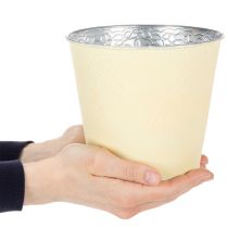 Článok Kovový kvetináč, pastelovo žltý, Ø16 cm V14 cm