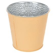 položky Kovový kvetináč, pastelovo oranžový, Ø13,5 cm V12,5 cm