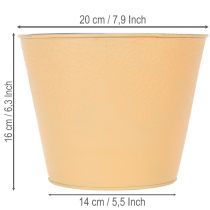 položky Kovový kvetináč, pastelovo oranžová, Ø20 cm V16 cm