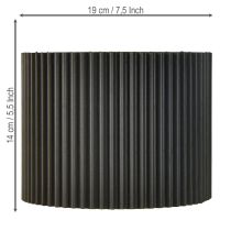 položky Papierový kvetináč čierny Ø19cm V14cm 3 ks