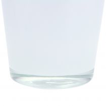 položky Sklenený kvetináč biely Ø11,5cm V11cm