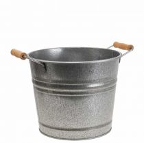 Kvetináč kvetináč vintage dekoratívne kovové vedro Ø22cm V20cm