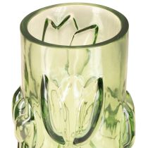 položky Sklenená váza s reliéfnym tulipánovým vzorom pre harmonický dizajn miestnosti, 30 cm