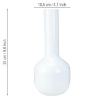 položky Moderná dekoračná váza kovová váza krémovo biela Ø10,5cm V25,5cm