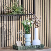 položky Moderná dekoračná váza kovová váza krémovo biela Ø10,5cm V25,5cm