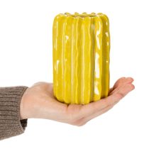 položky Keramická váza s kaktusom, ryhovaná štruktúra pre moderný životný štýl, 13 cm, 4 kusy