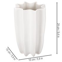 položky Rebrovaná váza, vysoká dekoratívna váza na sušené kvety, 24 cm
