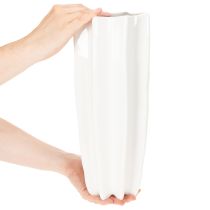 položky Váza na kvety s ryhovanou modernou dekoratívnou vázou 38 cm