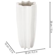položky Váza na kvety s ryhovanou modernou dekoratívnou vázou 38 cm
